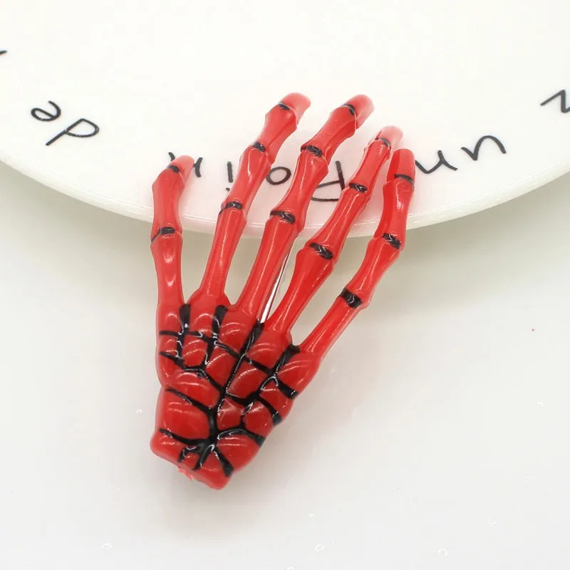 1 Pair Cute Halloween Bat Skeleton Spider Hair Accessory