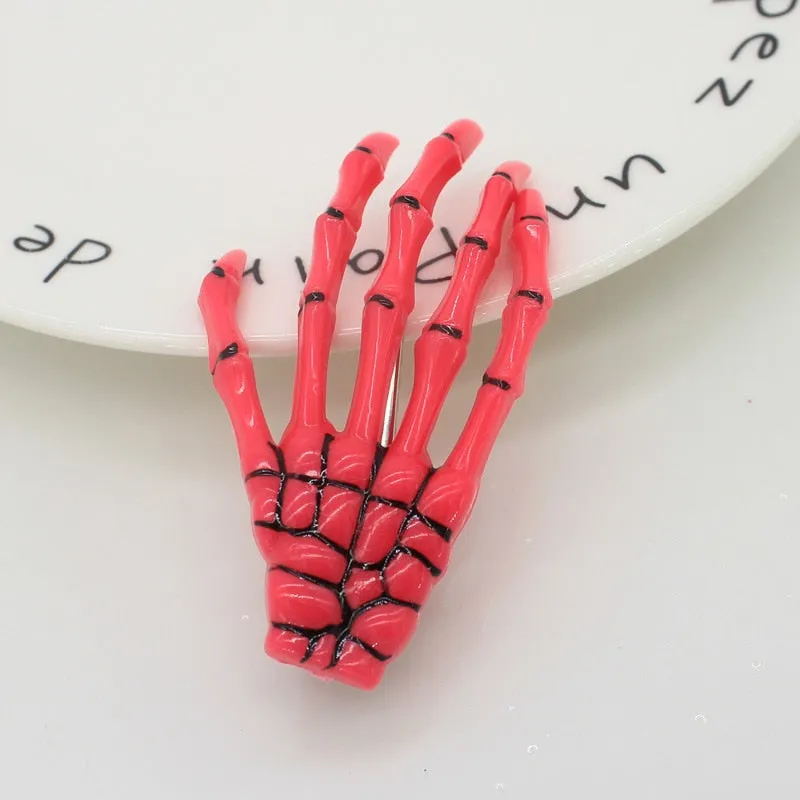 1 Pair Cute Halloween Bat Skeleton Spider Hair Accessory