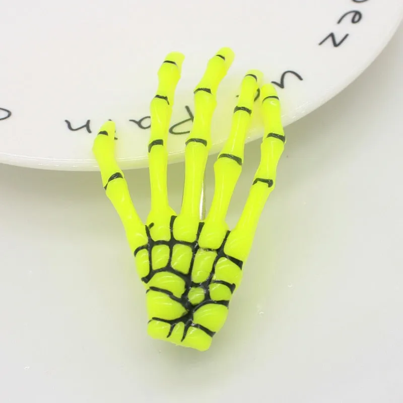 1 Pair Cute Halloween Bat Skeleton Spider Hair Accessory