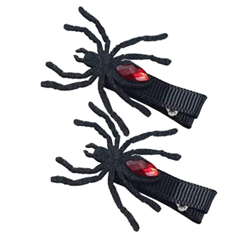 1 Pair Cute Halloween Bat Skeleton Spider Hair Accessory