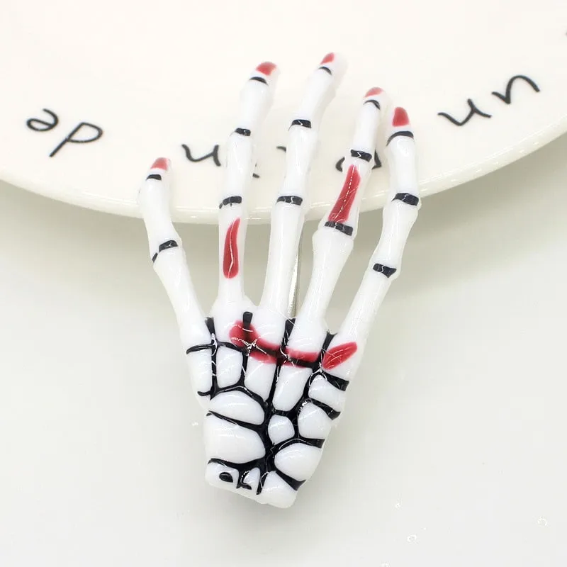 1 Pair Cute Halloween Bat Skeleton Spider Hair Accessory