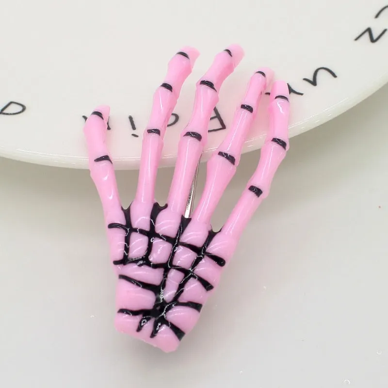 1 Pair Cute Halloween Bat Skeleton Spider Hair Accessory