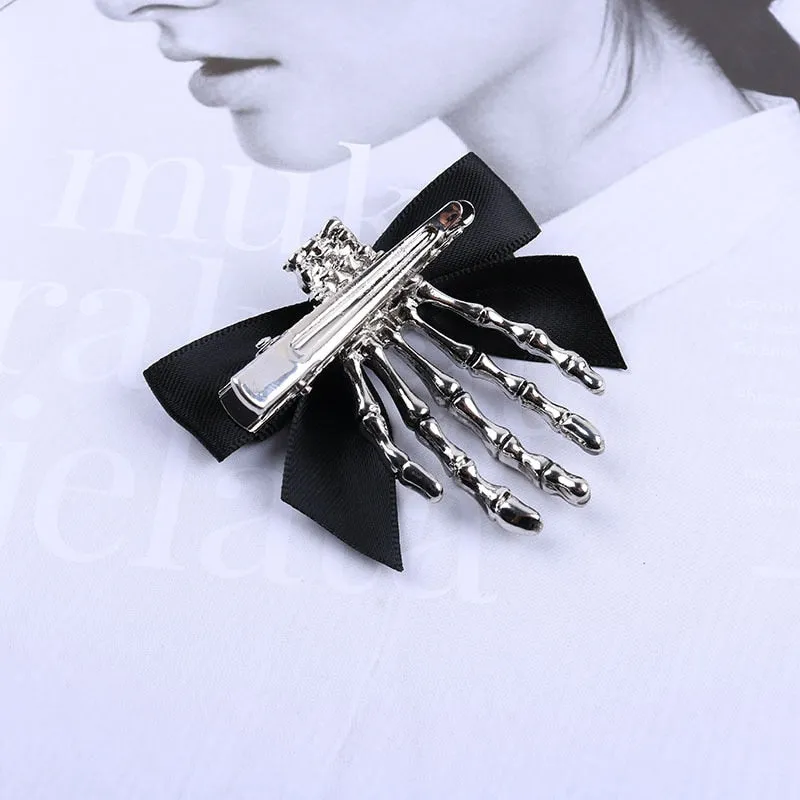 1 Pair Cute Halloween Bat Skeleton Spider Hair Accessory