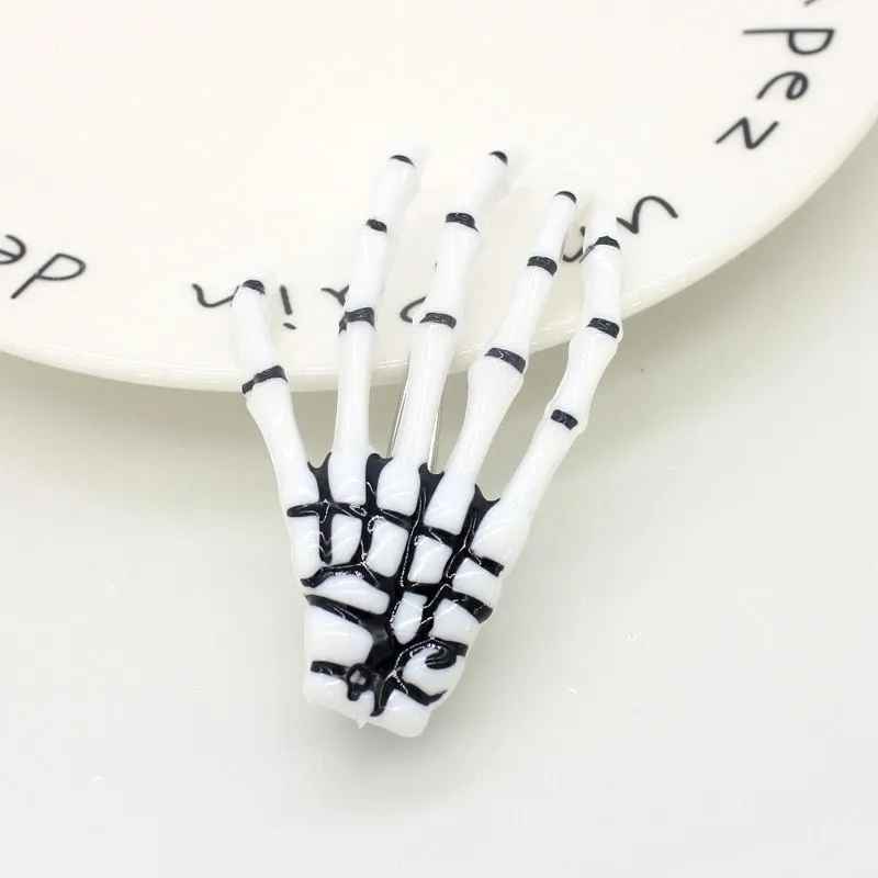 1 Pair Cute Halloween Bat Skeleton Spider Hair Accessory