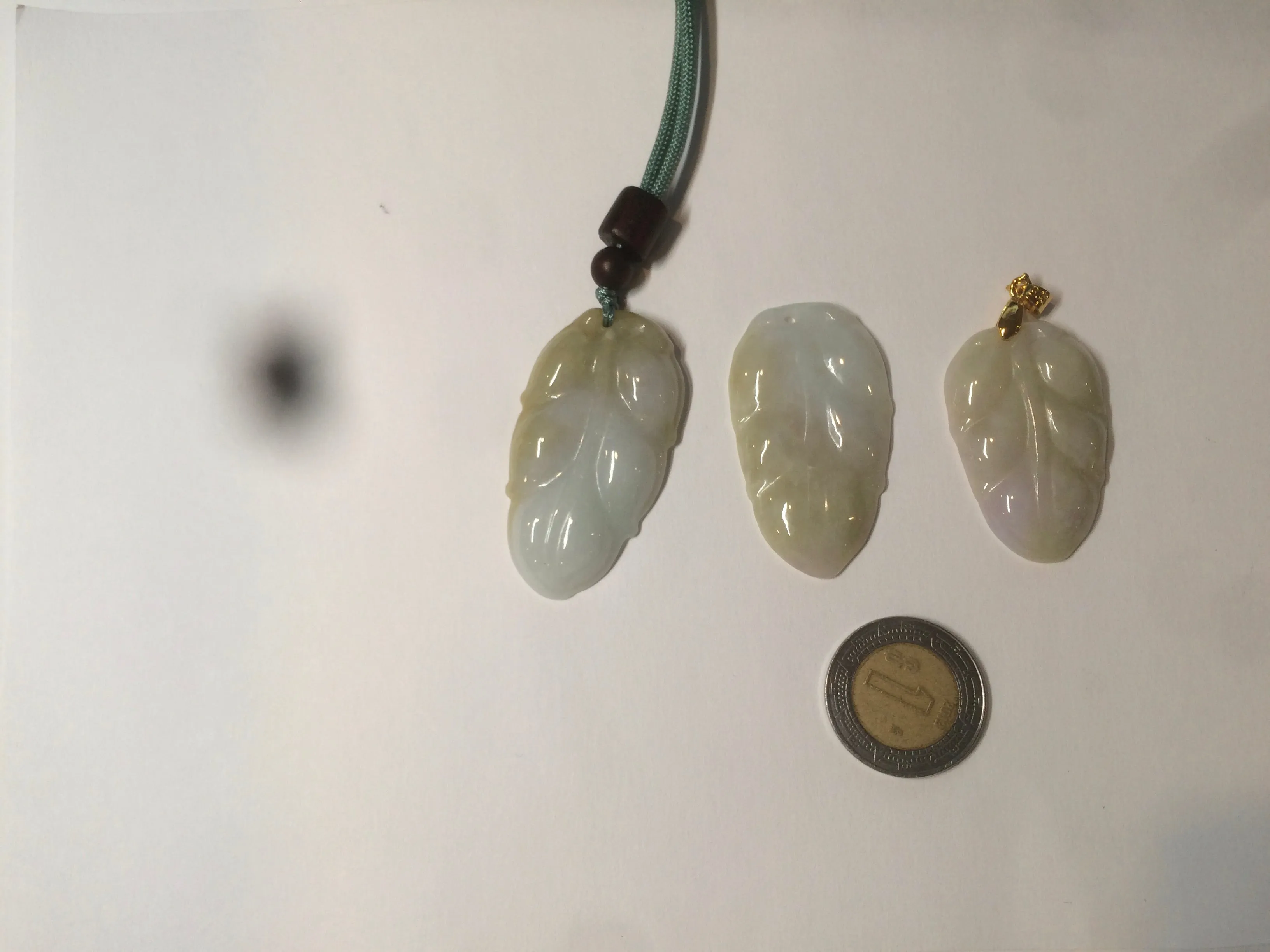 100% natural type A yellow/purple jadeite jade leaf pendant necklace group AQ58