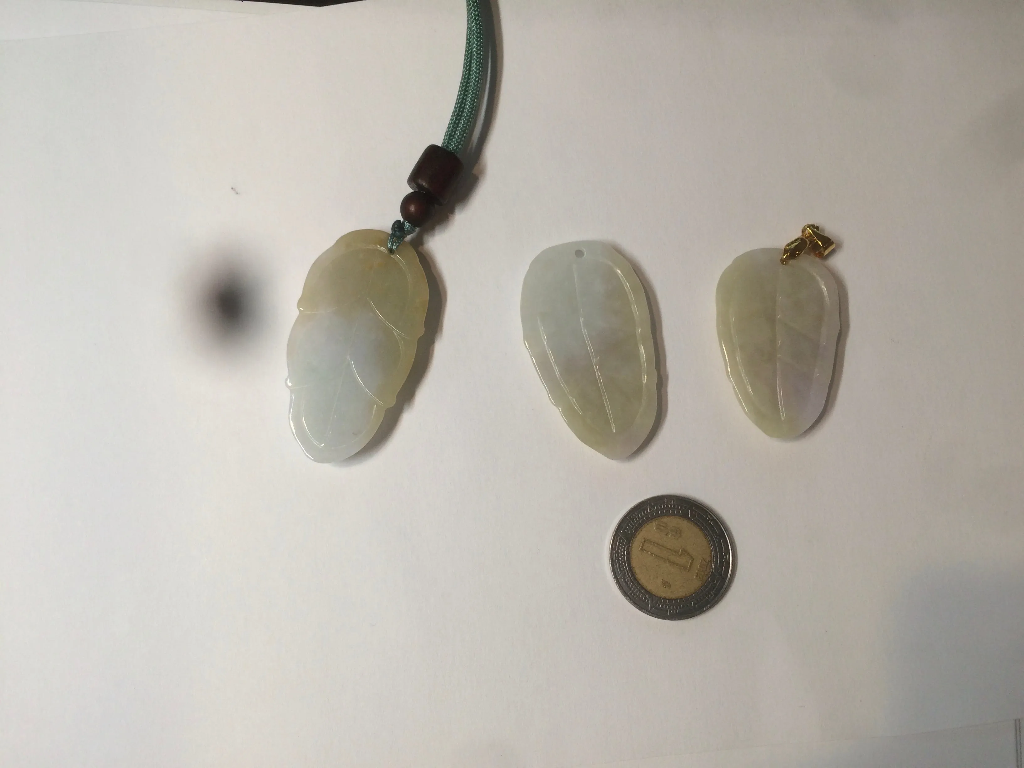 100% natural type A yellow/purple jadeite jade leaf pendant necklace group AQ58