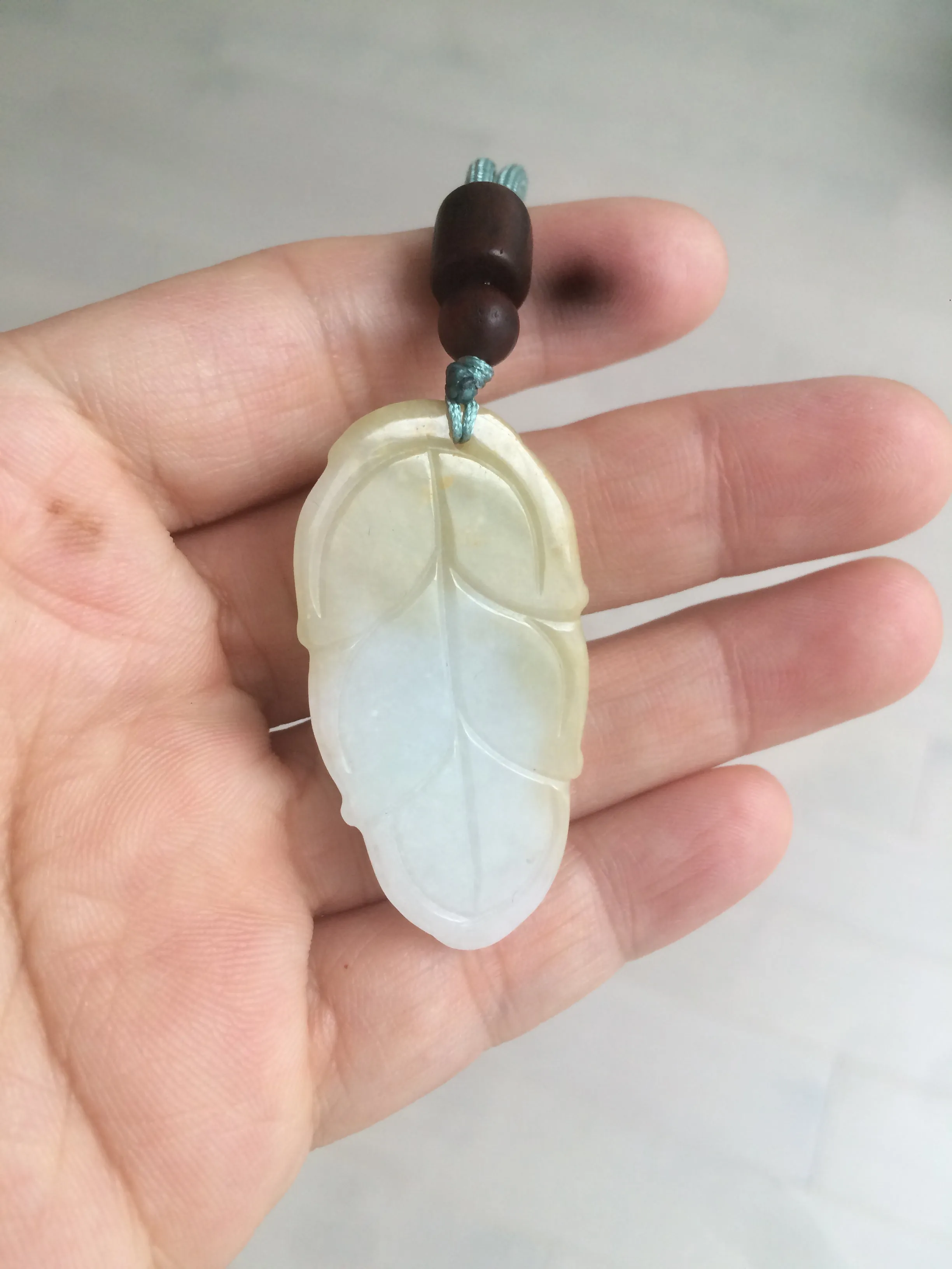 100% natural type A yellow/purple jadeite jade leaf pendant necklace group AQ58