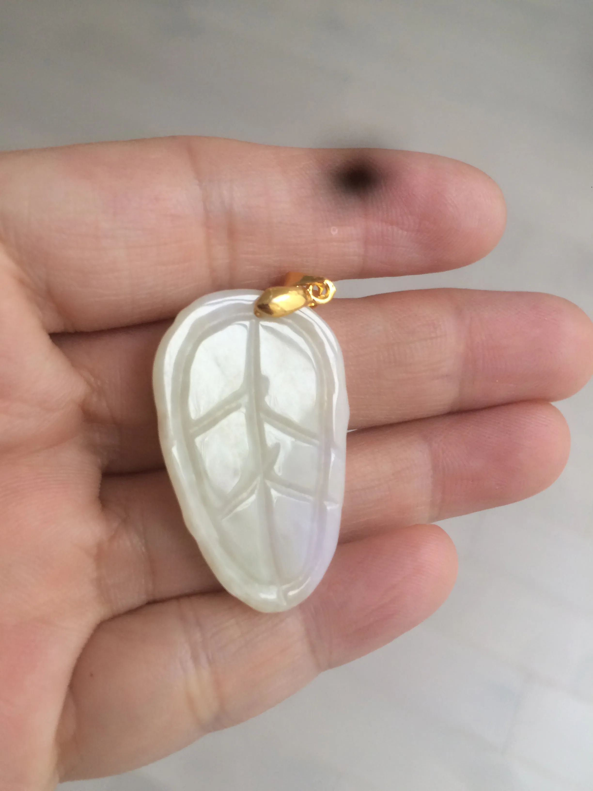 100% natural type A yellow/purple jadeite jade leaf pendant necklace group AQ58