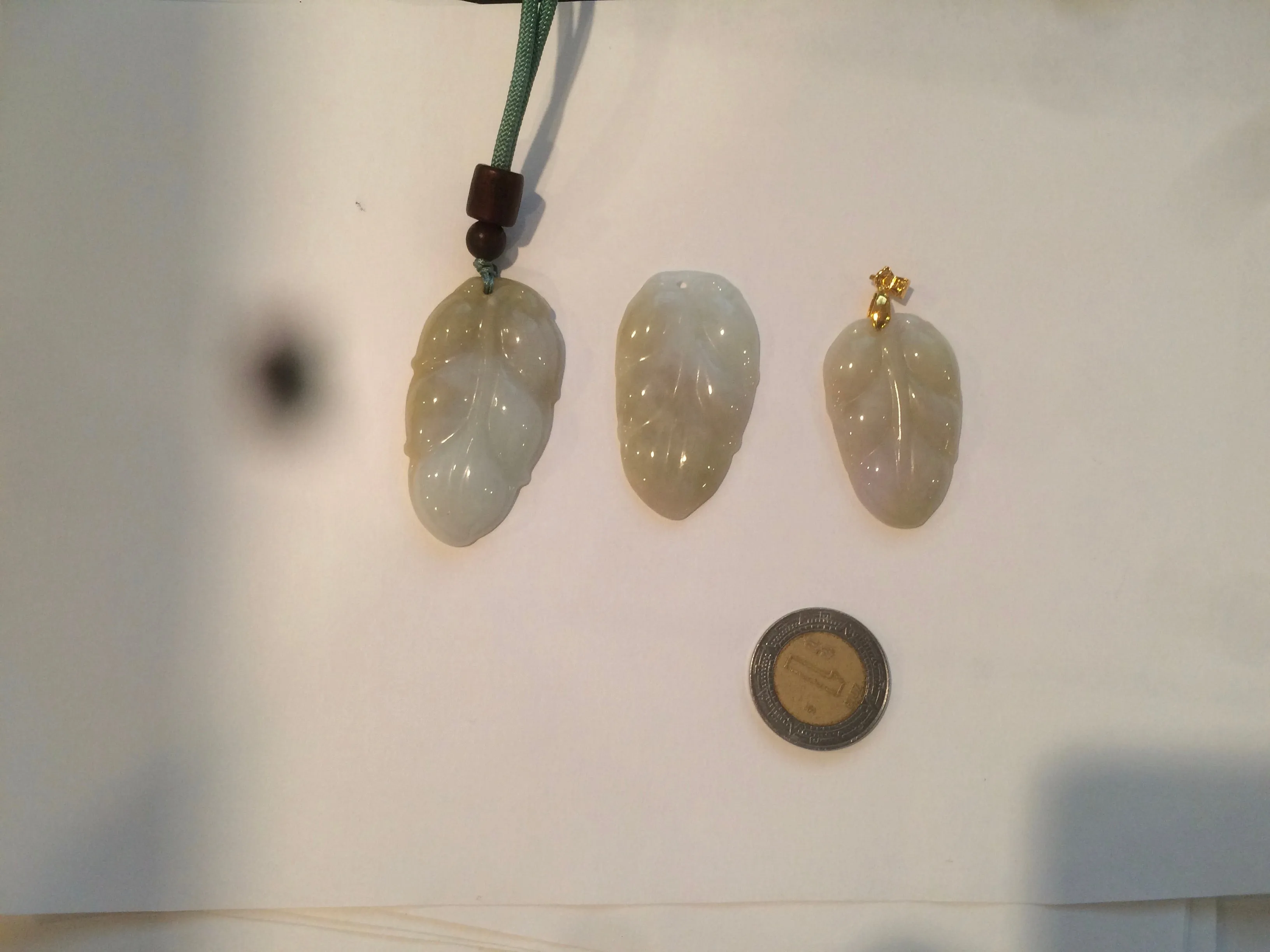 100% natural type A yellow/purple jadeite jade leaf pendant necklace group AQ58