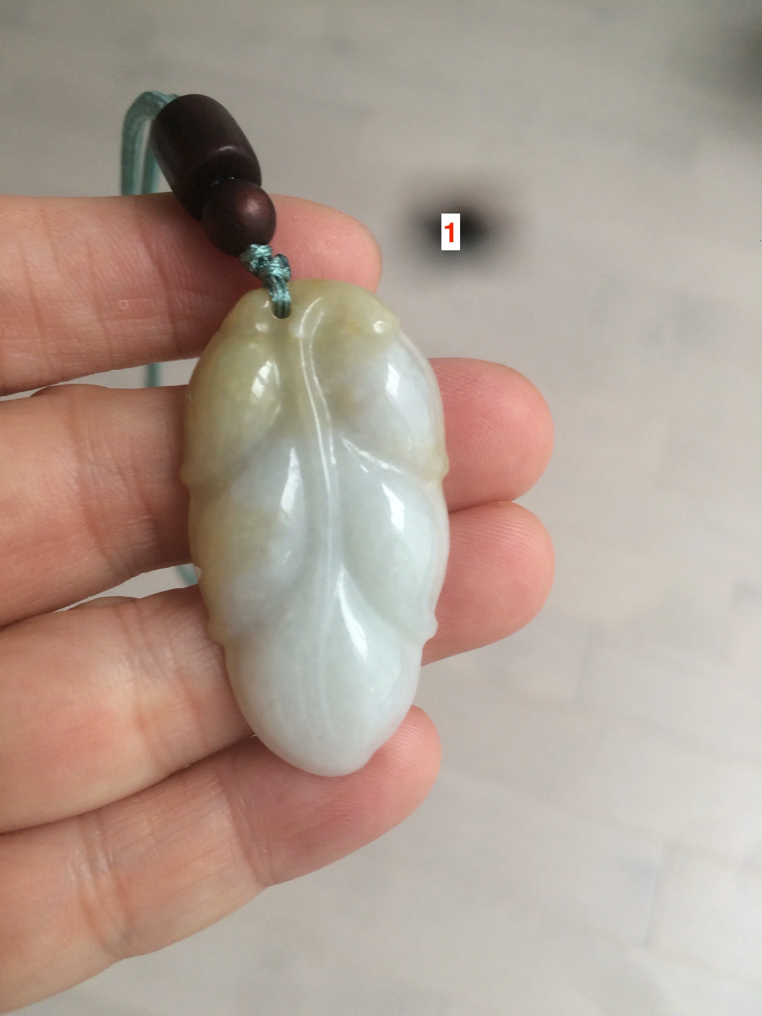 100% natural type A yellow/purple jadeite jade leaf pendant necklace group AQ58