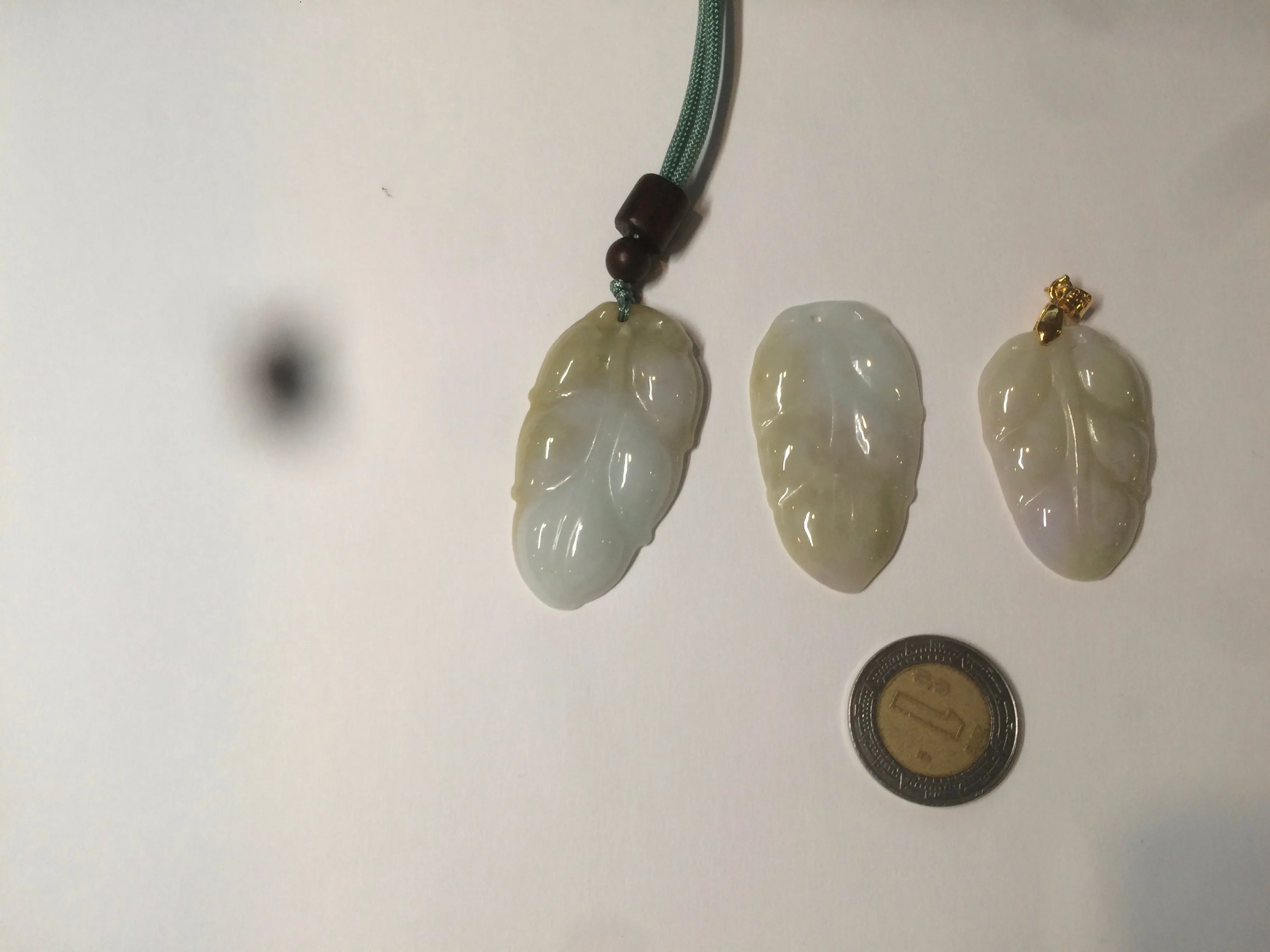 100% natural type A yellow/purple jadeite jade leaf pendant necklace group AQ58