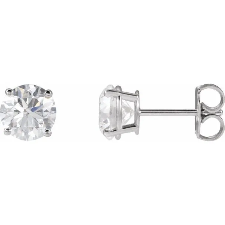 14K Rose 8 mm Natural Mozambique Garnet Stud Earrings