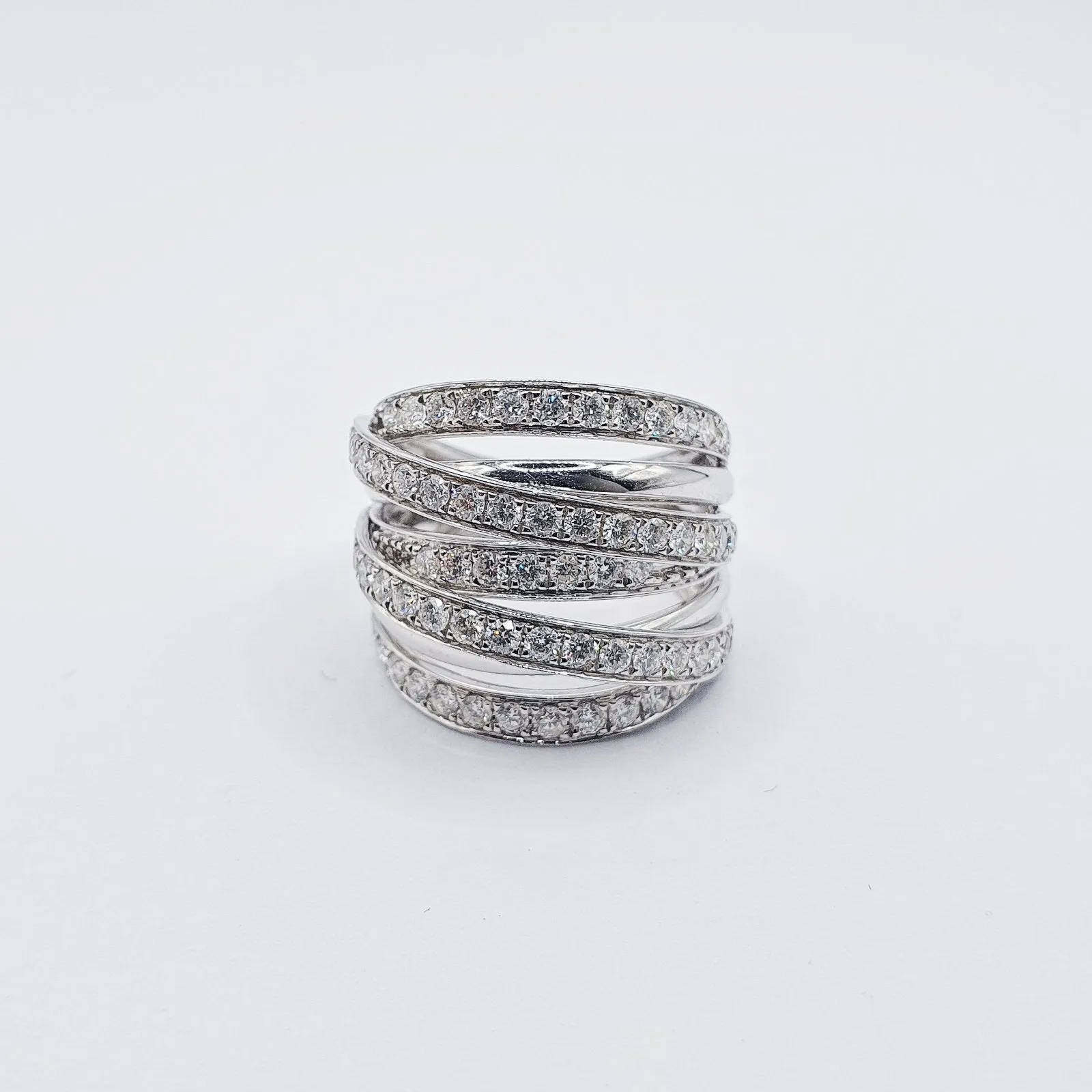 1.5ctw Overlap Diva Diamond Ring 14K Gold