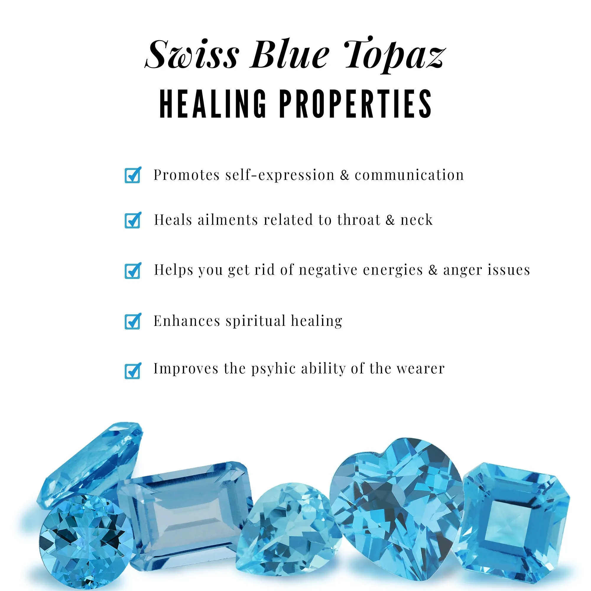 3/4 CT Swiss Blue Topaz Solitaire and Diamond Infinity Ring