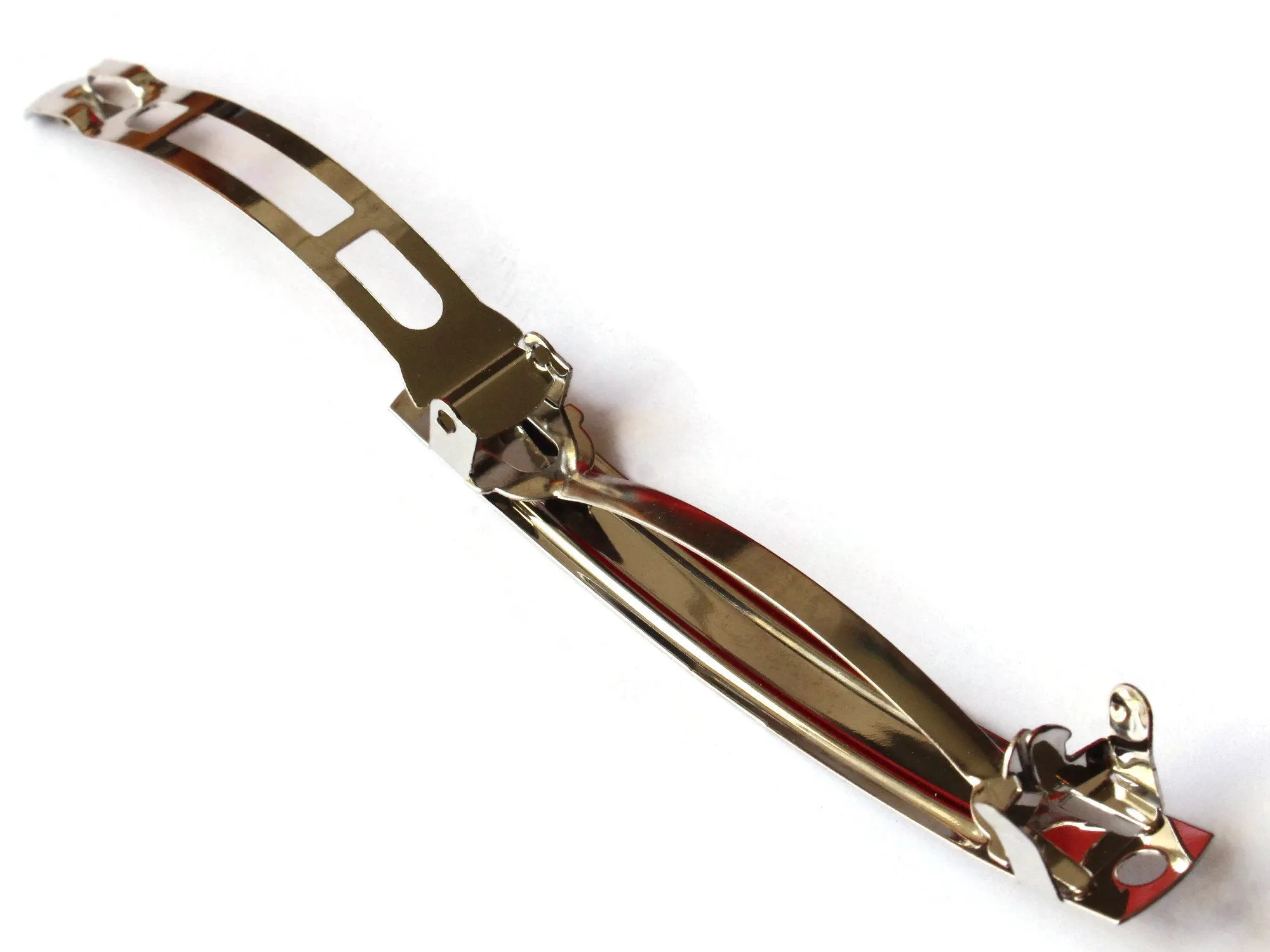 4 80mm Vintage French Barrettes - Nickel Plated Steel Hair Clips