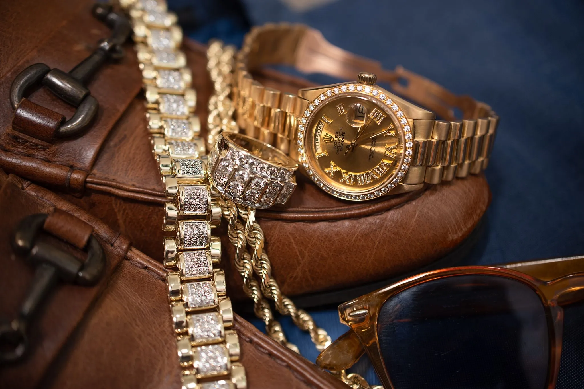 5.0 ctw watch style diamond bracelet