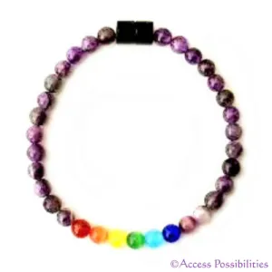 6mm Amethyst Chakra Gemstone Bracelet