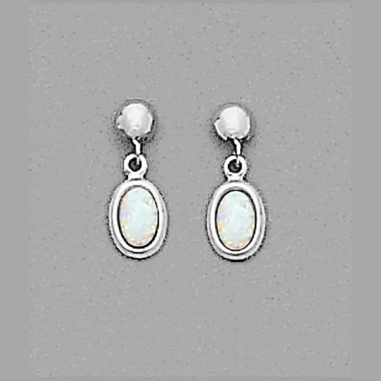 6x4 White Simulated Created Opal