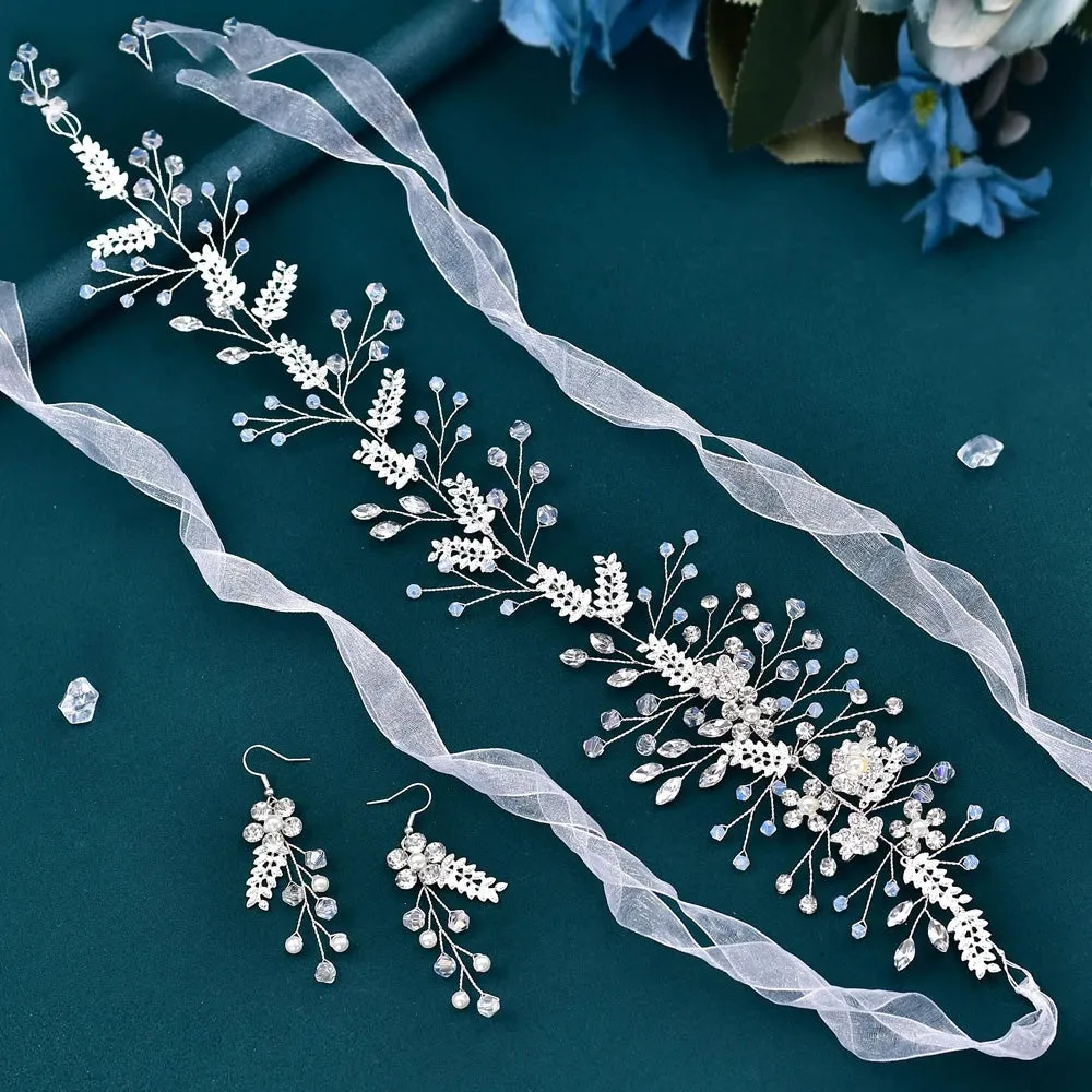 Alloy Leaf Bridal Headband for Elegant Wedding Hair