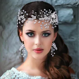 Alloy Leaf Bridal Headband for Elegant Wedding Hair
