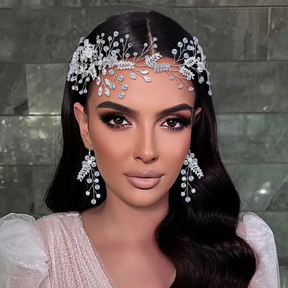 Alloy Leaf Bridal Headband for Elegant Wedding Hair