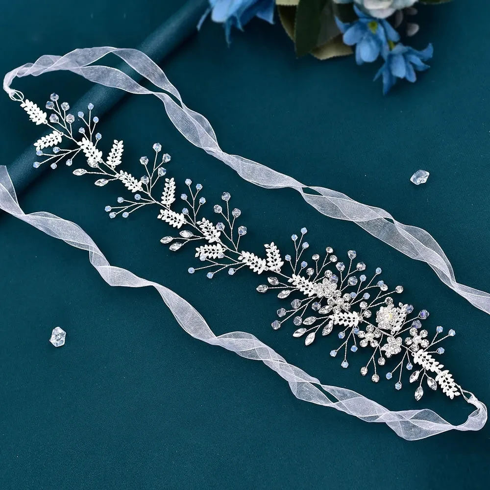 Alloy Leaf Bridal Headband for Elegant Wedding Hair