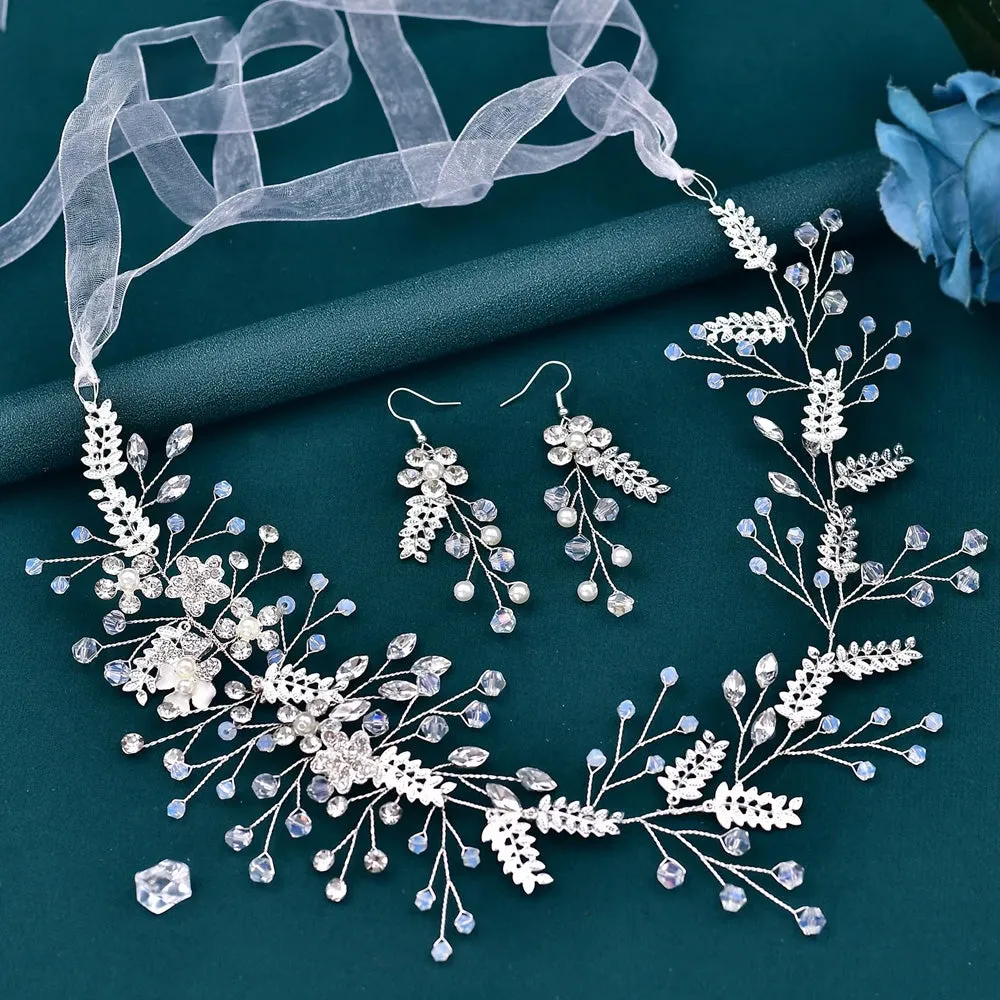 Alloy Leaf Bridal Headband for Elegant Wedding Hair