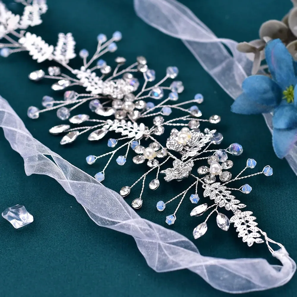 Alloy Leaf Bridal Headband for Elegant Wedding Hair