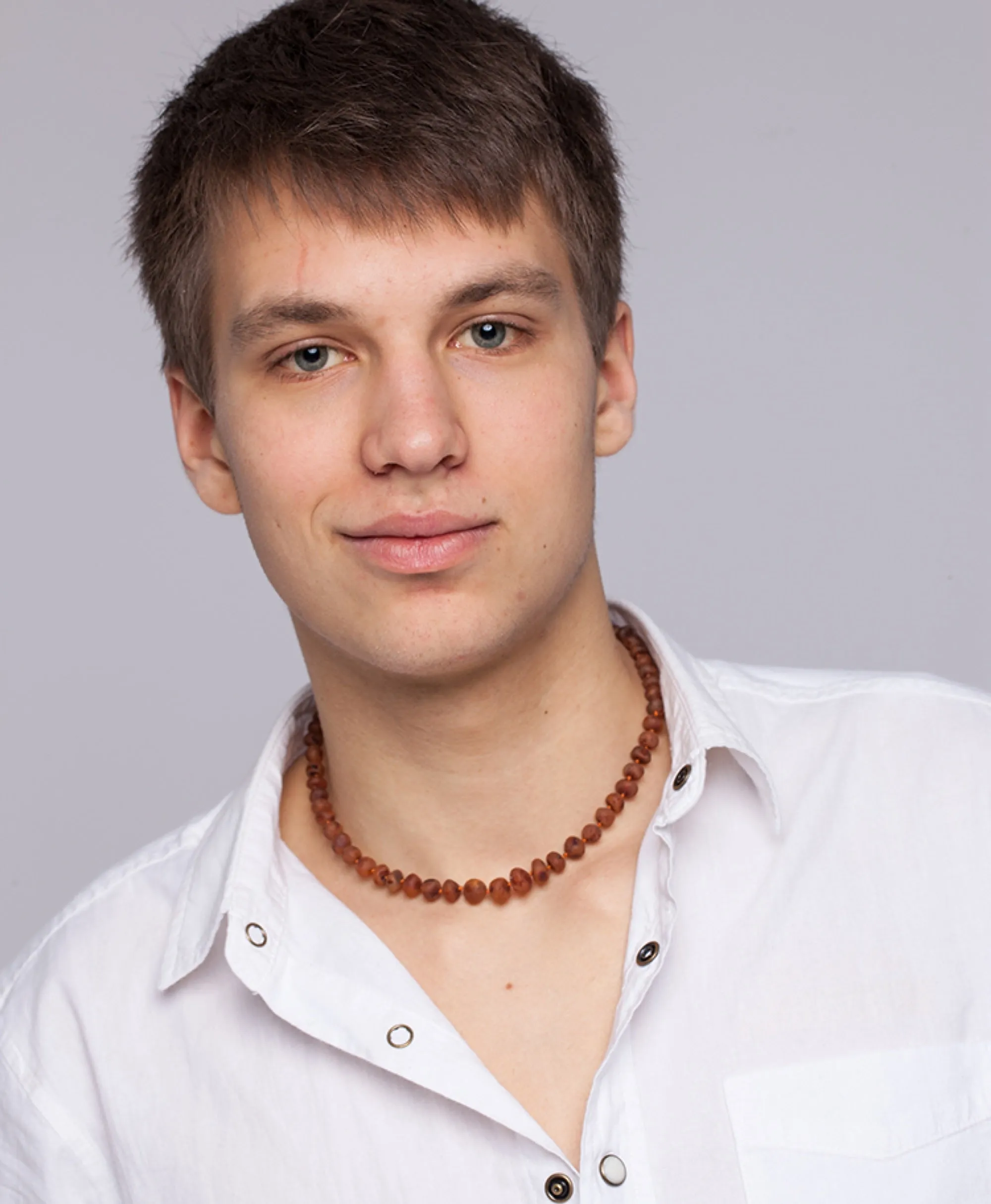 AMBER NECKLACE & BRACELET FOR HIM  - RAW COGNAC BEADS