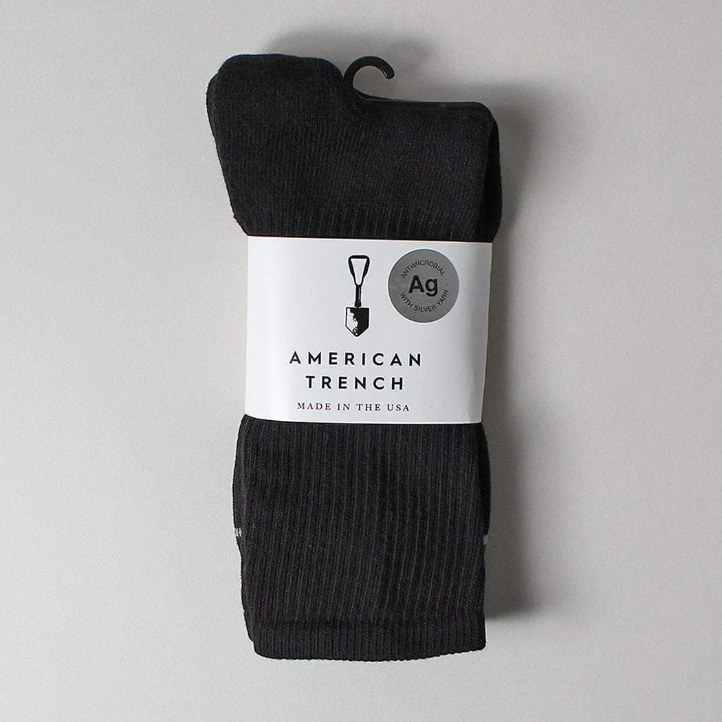 American Trench Silver Crew Socks