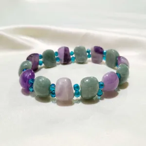 Amethyst and Jade Bracelet