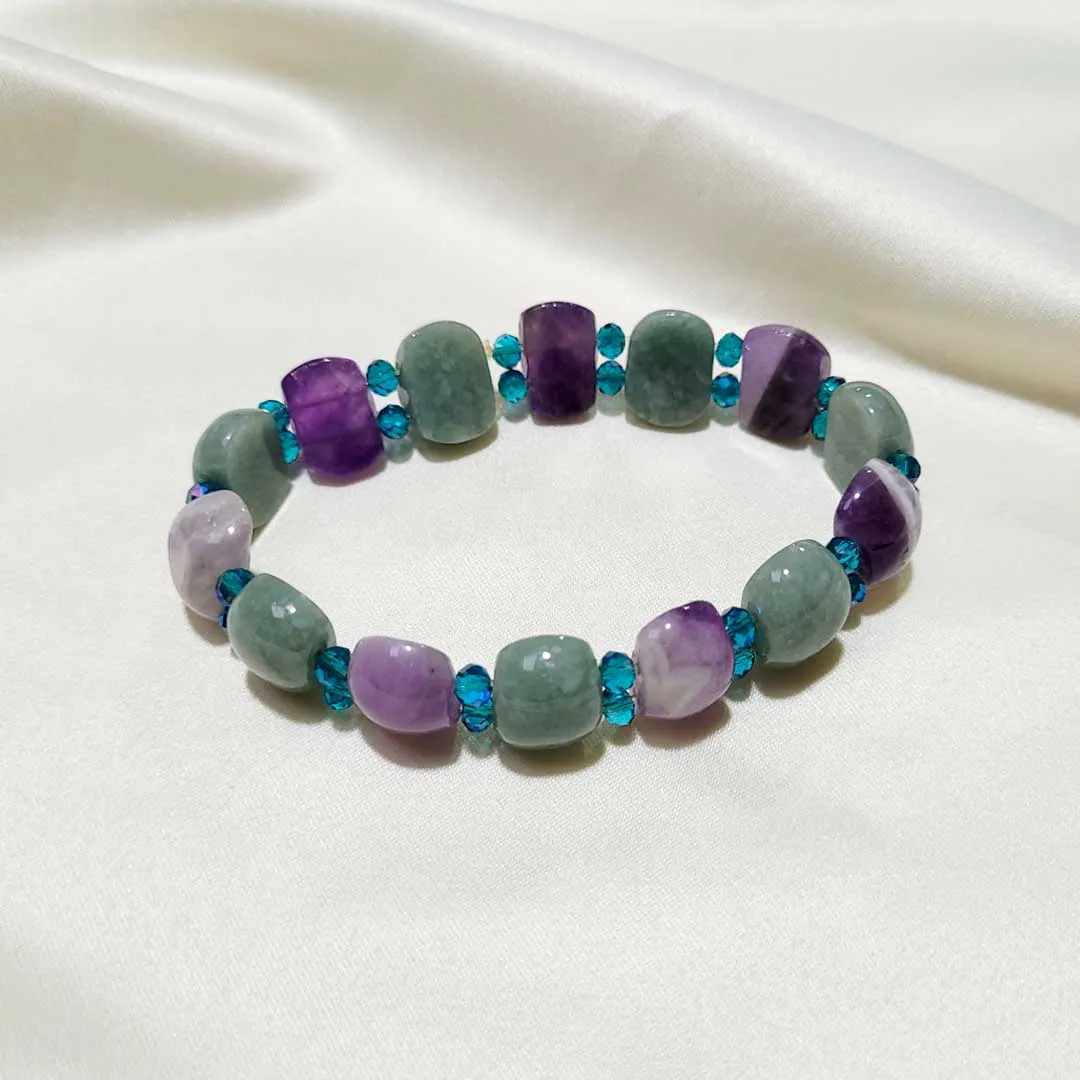 Amethyst and Jade Bracelet