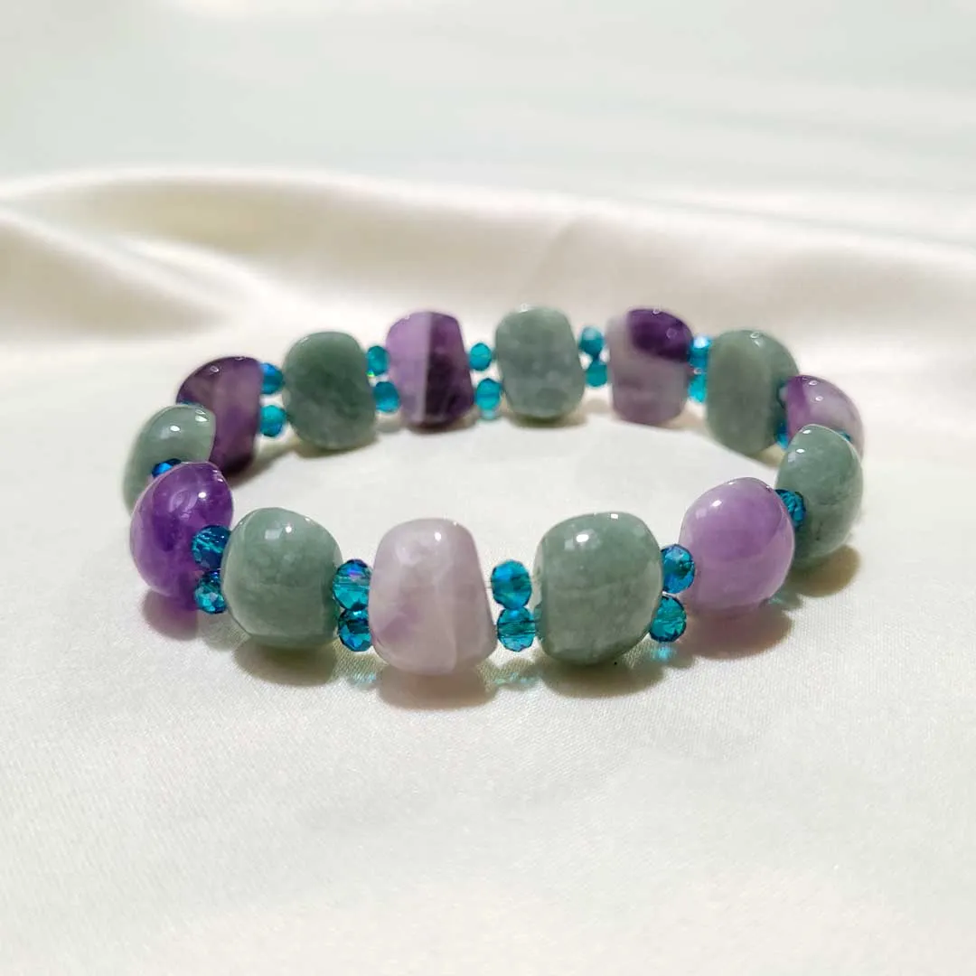 Amethyst and Jade Bracelet