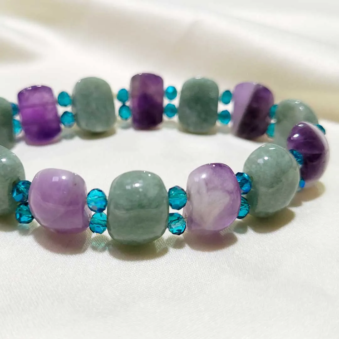 Amethyst and Jade Bracelet