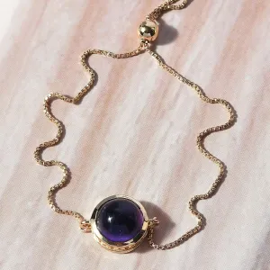 Amethyst Bracelet |  Crown Chakra Bracelet | 925 Sterling Silver Bracelet | Bracelet for Women | Gift for her