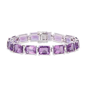 Amethyst Sterling Silver Bracelet
