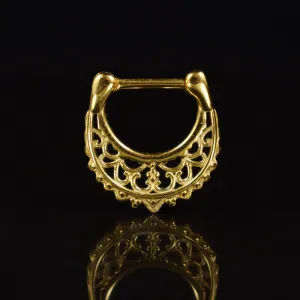 Anodised Gold Filigree Septum Clicker