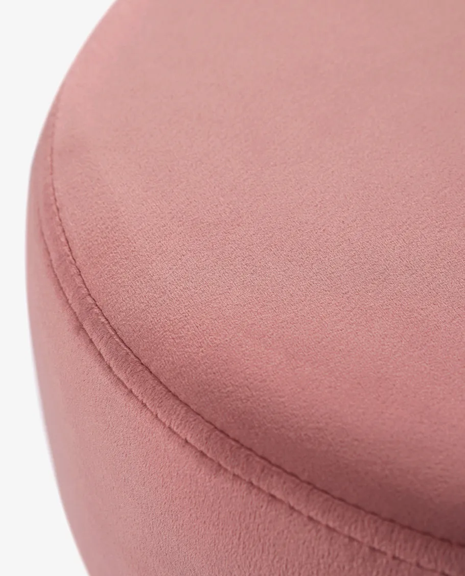 Atlanta Round Velvet Vanity Stool