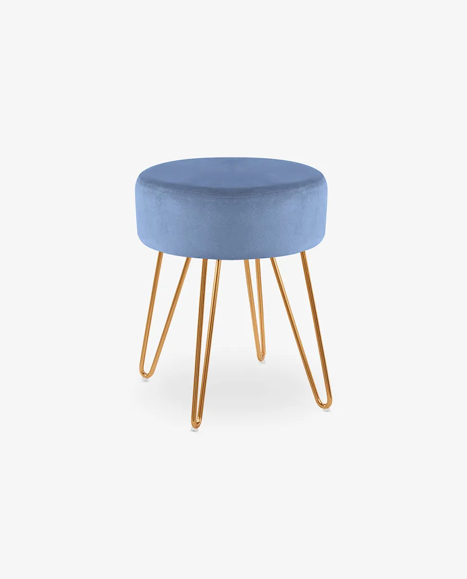 Atlanta Round Velvet Vanity Stool