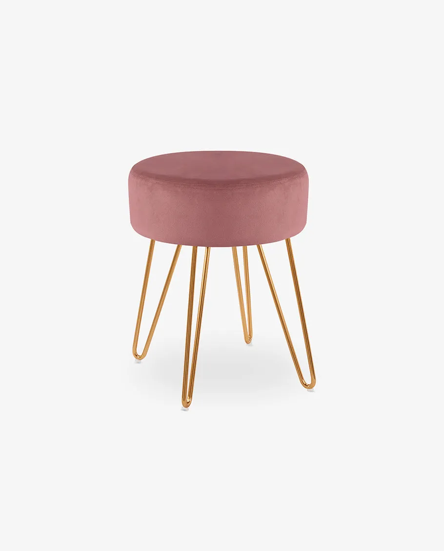 Atlanta Round Velvet Vanity Stool