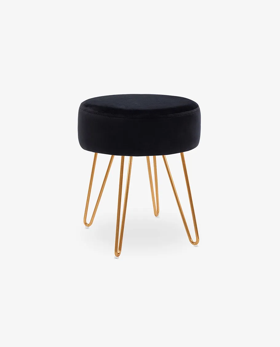 Atlanta Round Velvet Vanity Stool