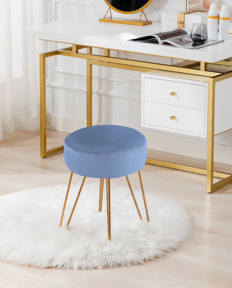 Atlanta Round Velvet Vanity Stool