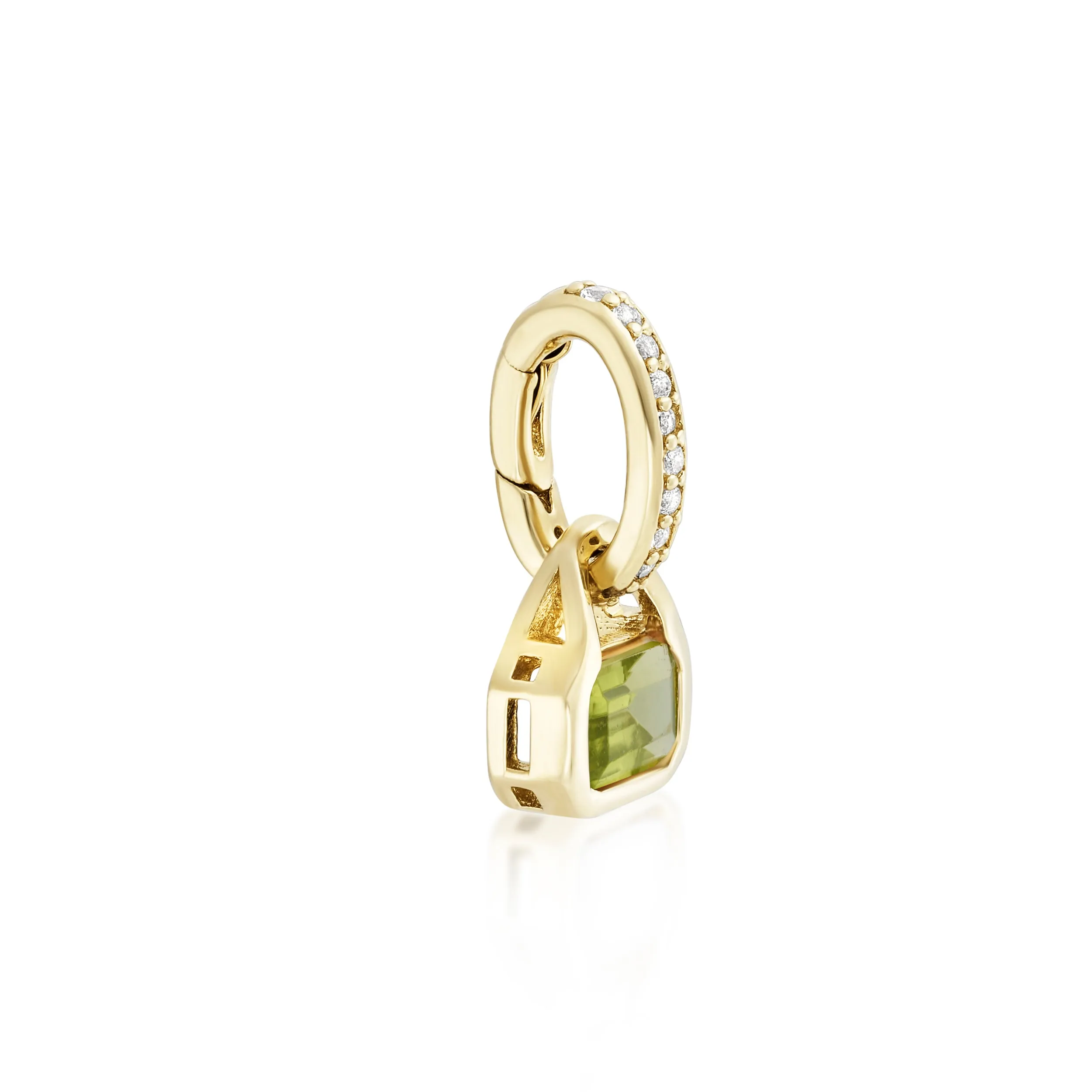 August: Peridot Charm on Carrier Chain