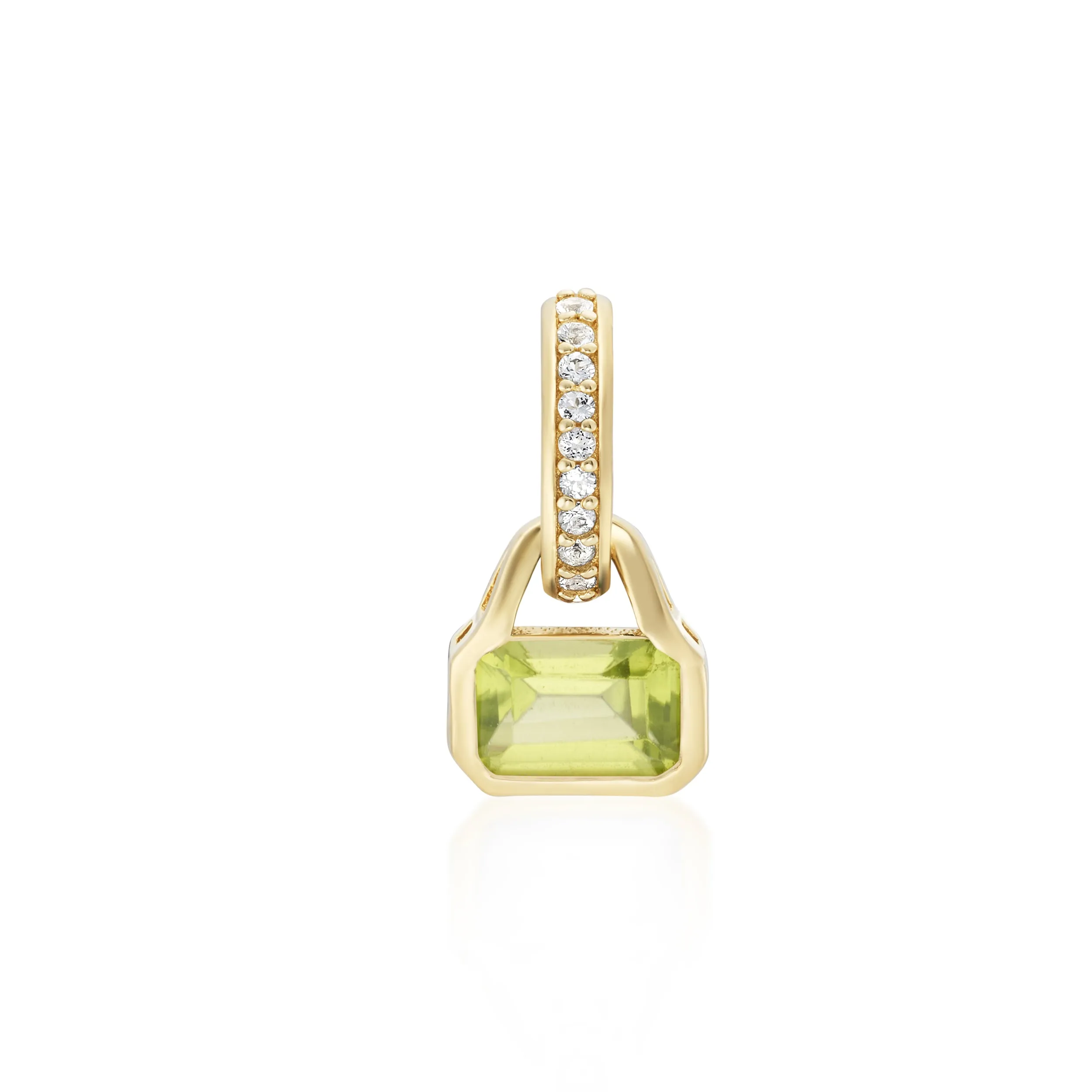 August: Peridot Charm on Carrier Chain