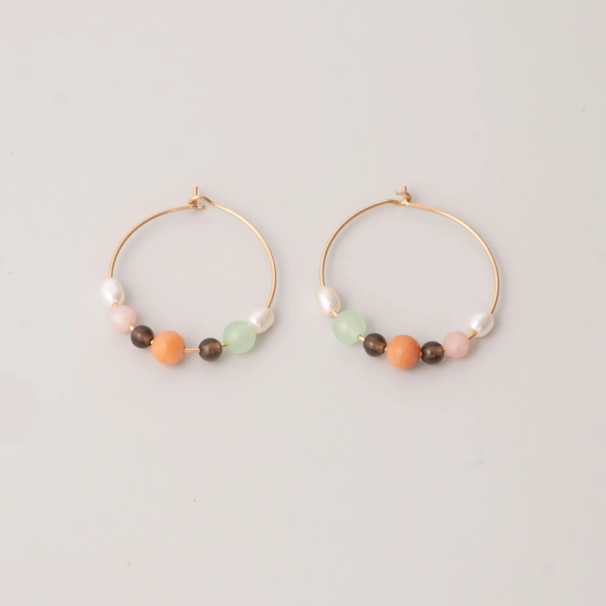 Autumn Pearl Hoops