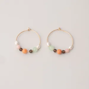 Autumn Pearl Hoops