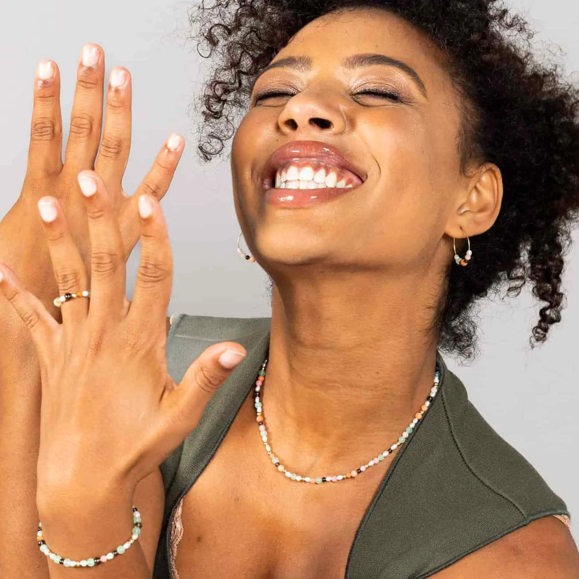 Autumn Pearl Hoops