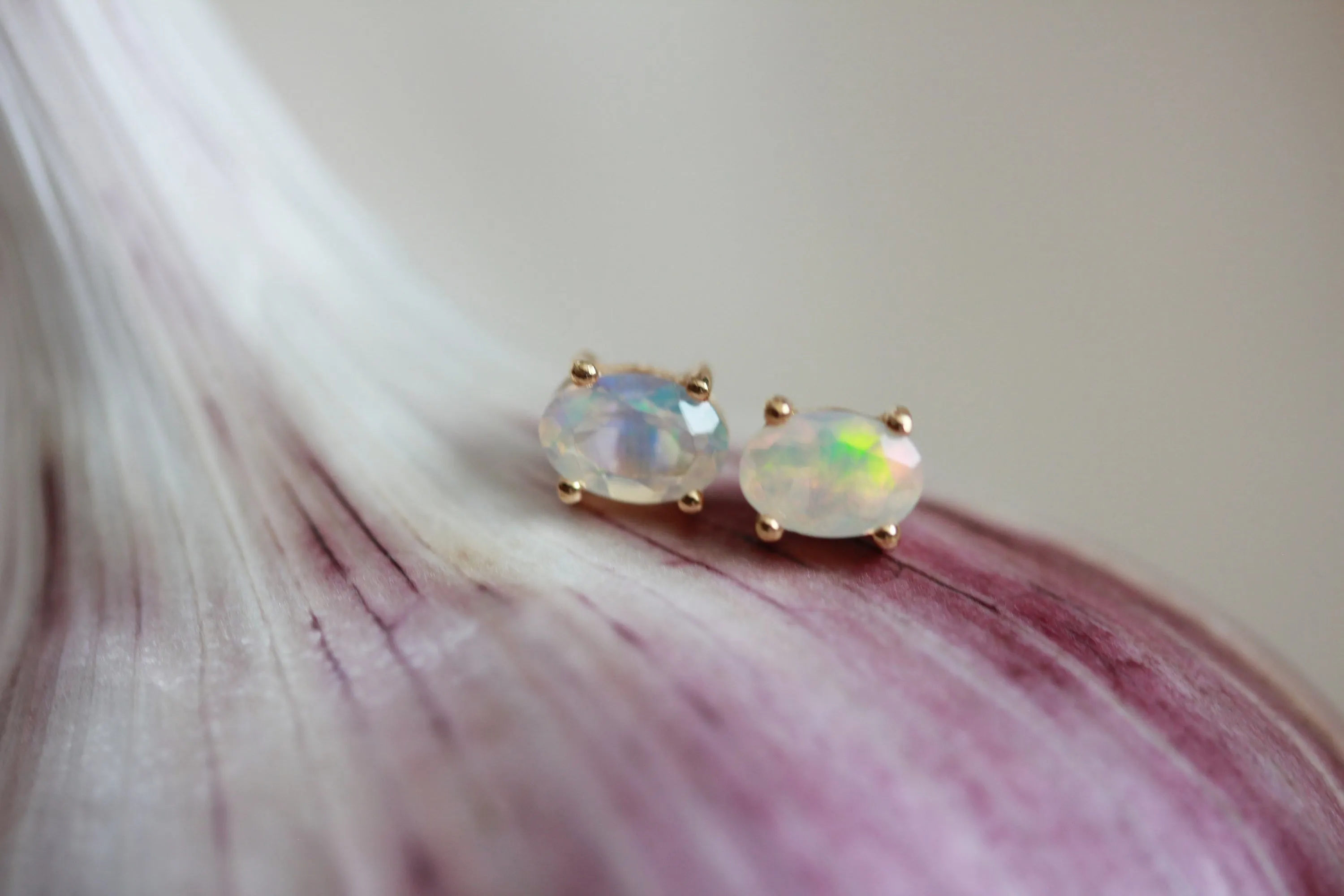 Ava Opal Studs | Little Gold