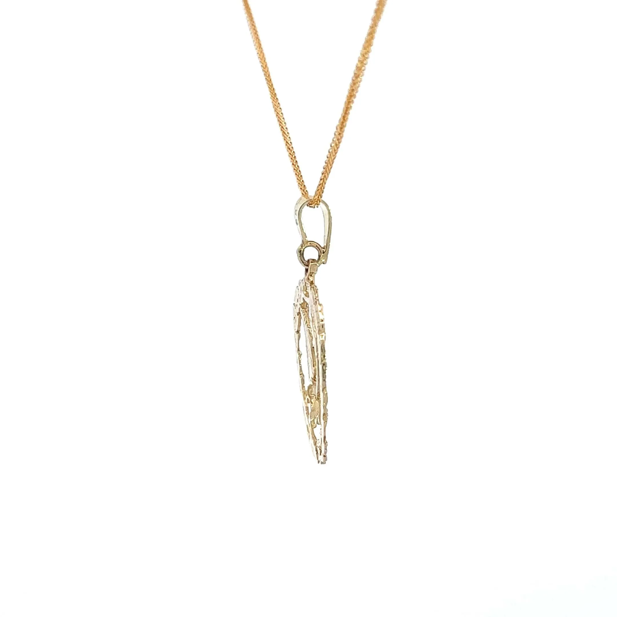 Baikalla 14k Yellow Gold Eagle in Wreath Pendant Necklace
