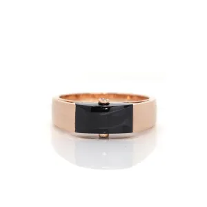 Baikalla™ Genuine Burmese Black Jadeite Jade Ring For Women For Men Pinky Ring
